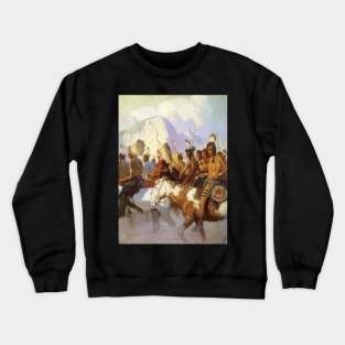 Indian War Party (1925) by NC Wyeth Crewneck Sweatshirt